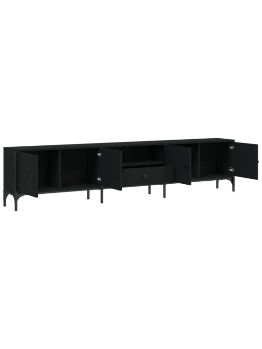 TV skříňka černá 200 x 25 x 44 cm kompozitní dřevo