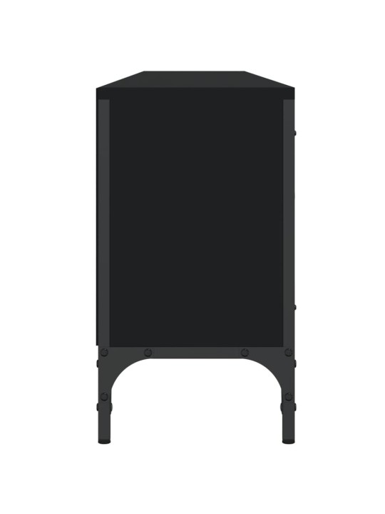 TV skříňka černá 200 x 25 x 44 cm kompozitní dřevo