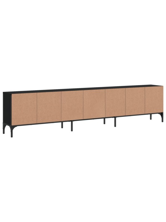 TV skříňka černá 200 x 25 x 44 cm kompozitní dřevo