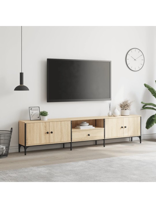 TV skříňka se zásuvkou dub sonoma 200x25x44 cm kompozitní dřevo