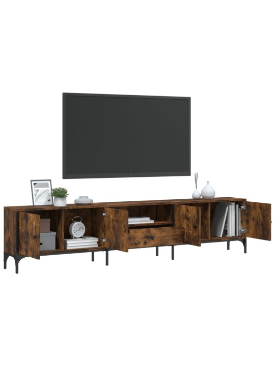 TV skříňka se zásuvkou kouřový dub 200x25x44cm kompozitní dřevo