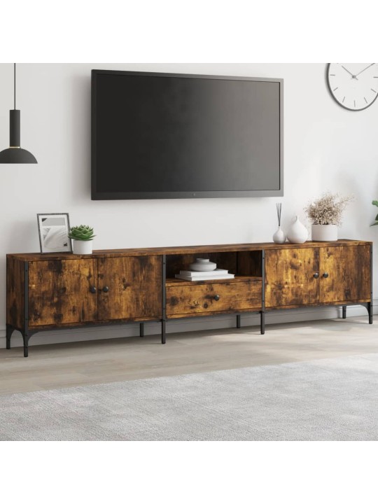 TV skříňka se zásuvkou kouřový dub 200x25x44cm kompozitní dřevo