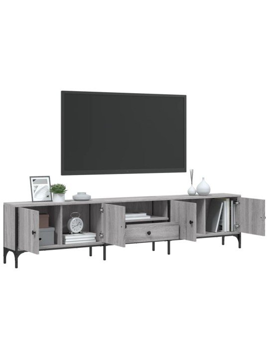 TV skříňka se zásuvkou šedá sonoma 200x25x44cm kompozitní dřevo