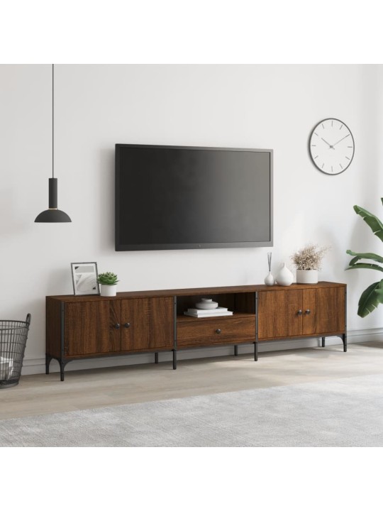 TV skříňka se zásuvkou hnědý dub 200x25x44 cm kompozitní dřevo
