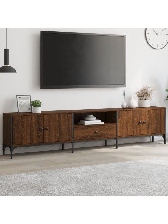 TV skříňka se zásuvkou hnědý dub 200x25x44 cm kompozitní dřevo