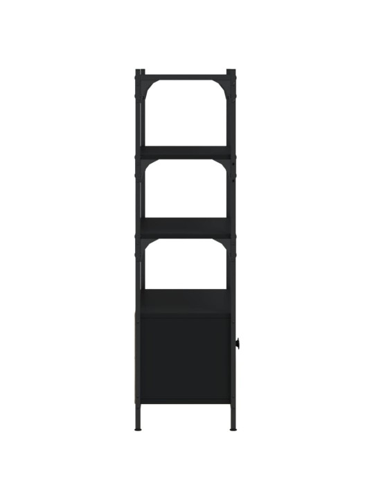 Knihovna se 3 policemi černá 70x30x109,5 cm kompozitní dřevo