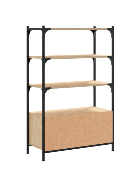 Knihovna se 3 policemi dub sonoma 70 x 30 x 109,5 cm kompozit