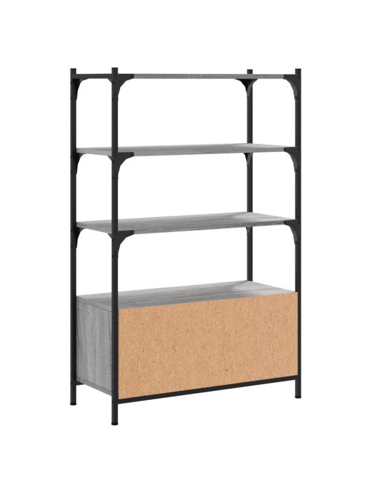 Knihovna se 3 policemi šedá sonoma 70 x 30 x 109,5 cm kompozit