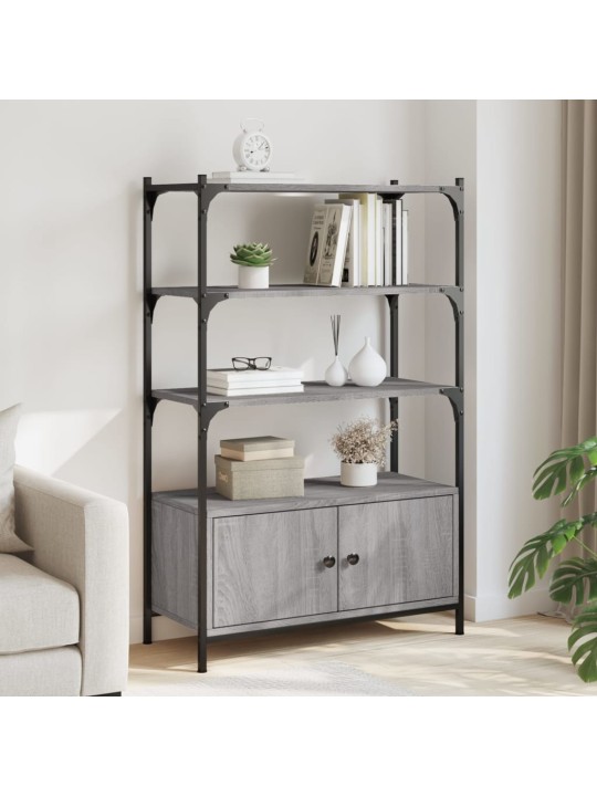 Knihovna se 3 policemi šedá sonoma 70 x 30 x 109,5 cm kompozit