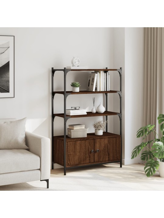 Knihovna se 3 policemi hnědý dub 70 x 30 x 109,5 cm kompozit