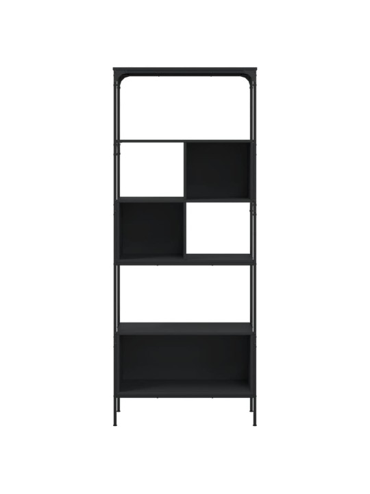 Knihovna s 5 policemi černá 76 x 33 x 188,5 cm kompozitní dřevo
