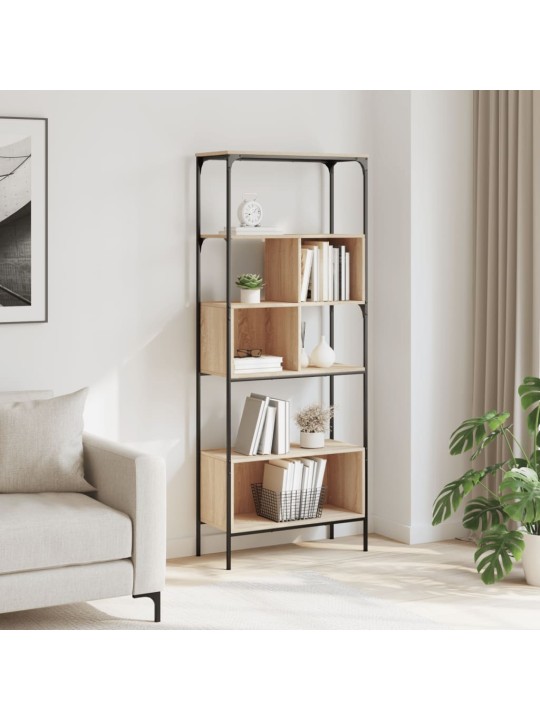 Knihovna s 5 policemi dub sonoma 76 x 33 x 188,5 cm kompozit