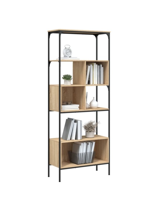 Knihovna s 5 policemi dub sonoma 76 x 33 x 188,5 cm kompozit