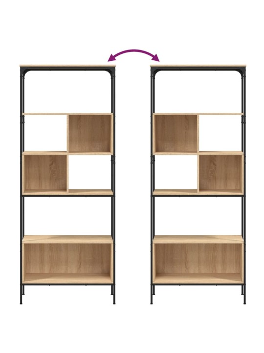 Knihovna s 5 policemi dub sonoma 76 x 33 x 188,5 cm kompozit