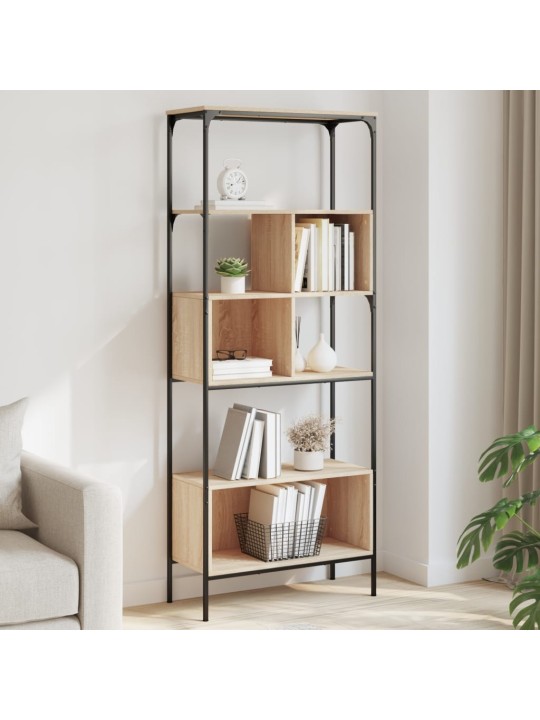 Knihovna s 5 policemi dub sonoma 76 x 33 x 188,5 cm kompozit