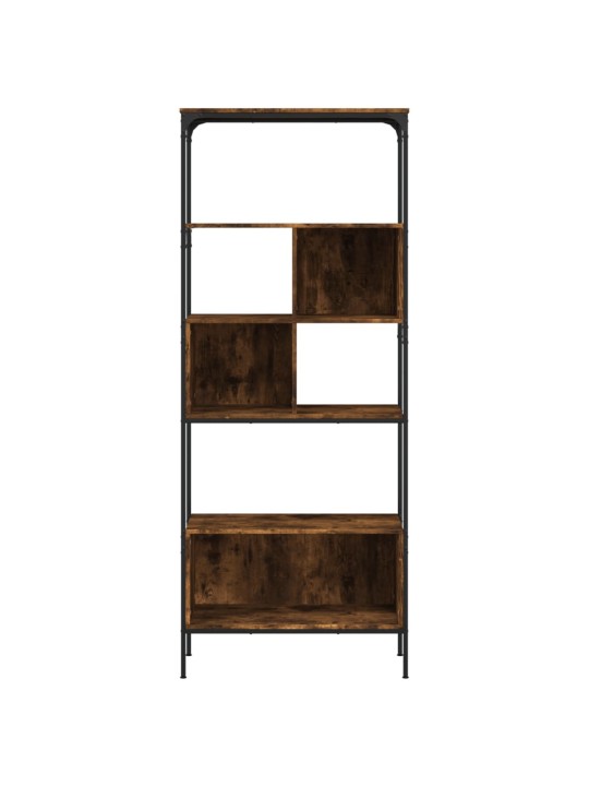 Knihovna s 5 policemi kouřový dub 76 x 33 x 188,5 cm kompozit