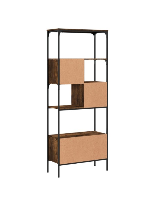 Knihovna s 5 policemi kouřový dub 76 x 33 x 188,5 cm kompozit
