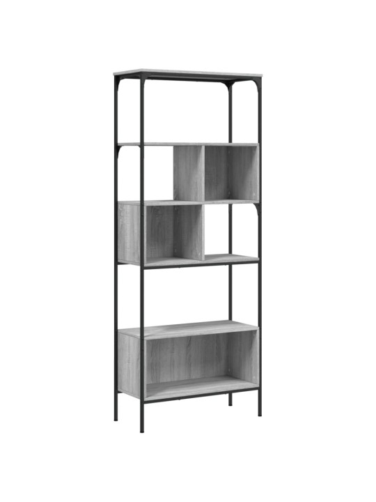 Knihovna s 5 policemi šedá sonoma 76 x 33 x 188,5 cm kompozit