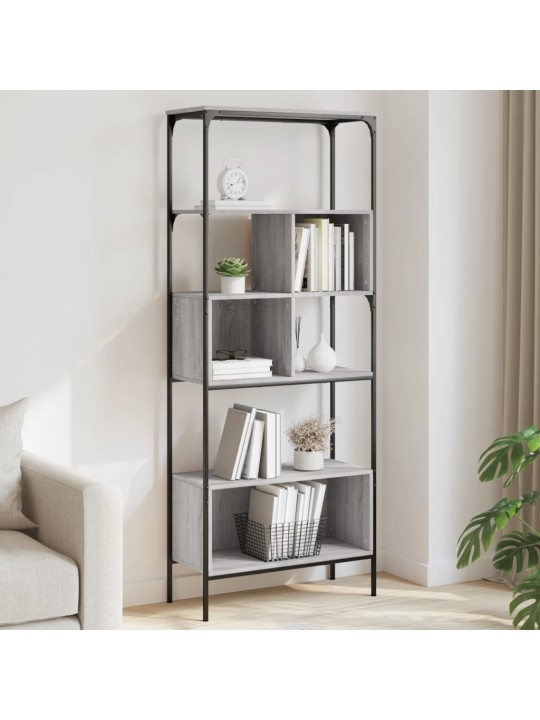 Knihovna s 5 policemi šedá sonoma 76 x 33 x 188,5 cm kompozit