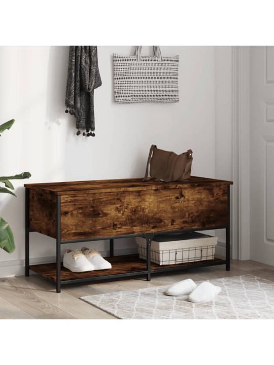 Úložná lavice kouřový dub 100 x 42,5 x 47 cm kompozitní dřevo