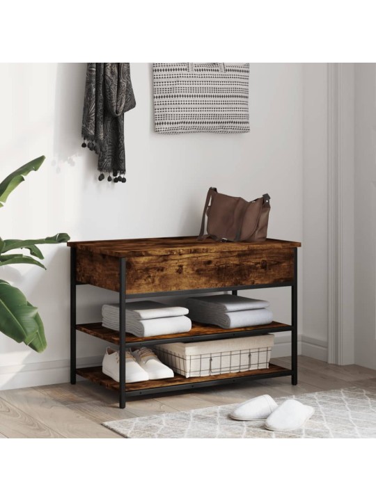 Lavice s botníkem kouřový dub 70x42,5x50 cm kompozitní dřevo
