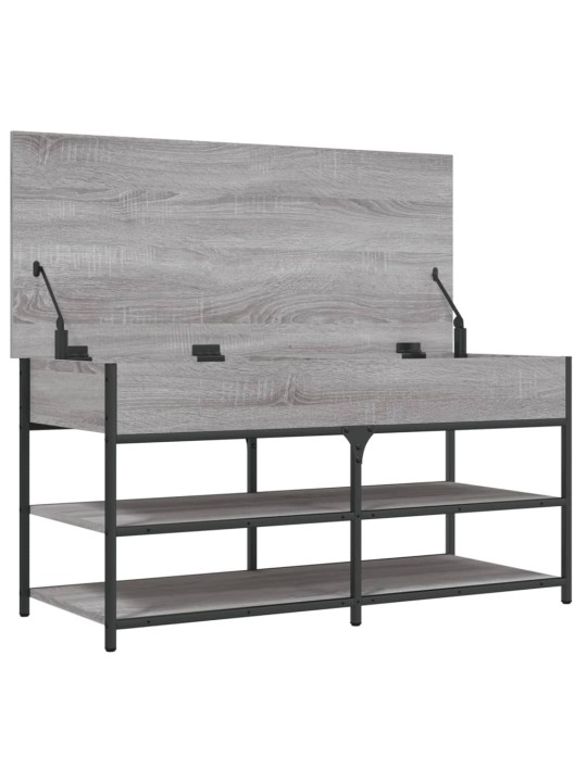 Lavice s botníkem šedá sonoma 100x42,5x50 cm kompozitní dřevo