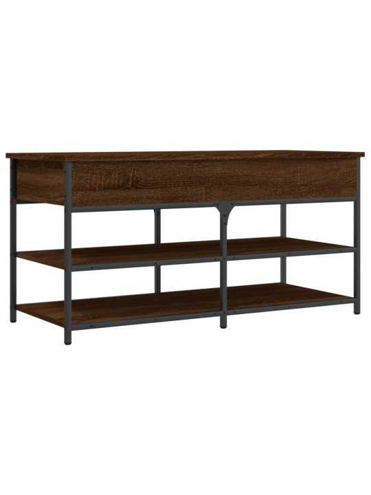 Lavice s botníkem hnědý dub 100x42,5x50 cm kompozitní dřevo