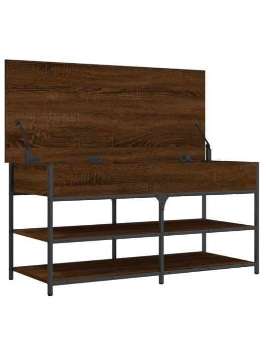 Lavice s botníkem hnědý dub 100x42,5x50 cm kompozitní dřevo