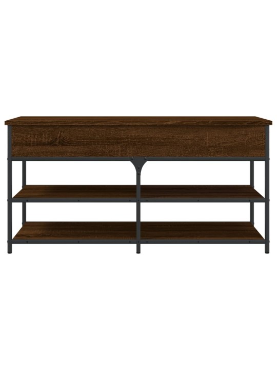 Lavice s botníkem hnědý dub 100x42,5x50 cm kompozitní dřevo