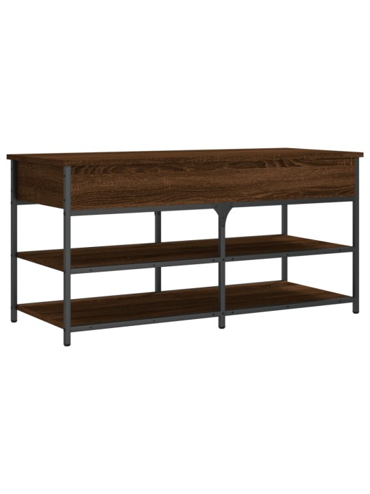 Lavice s botníkem hnědý dub 100x42,5x50 cm kompozitní dřevo