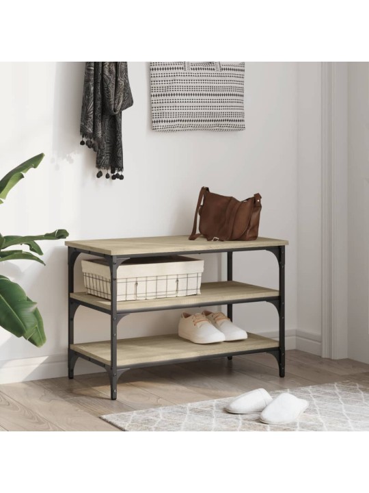 Lavice s botníkem dub sonoma 70 x 38,5 x 49 cm kompozitní dřevo