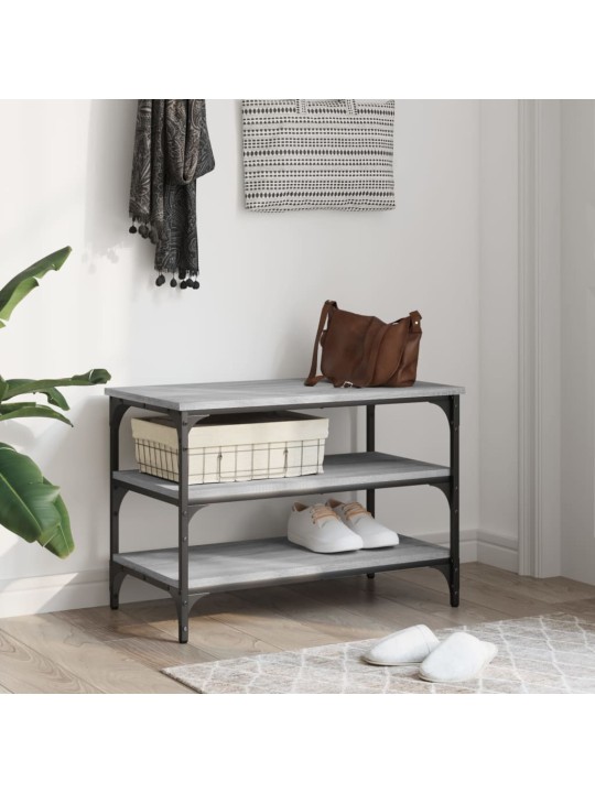 Lavice s botníkem šedá sonoma 70x38,5x49 cm kompozitní dřevo
