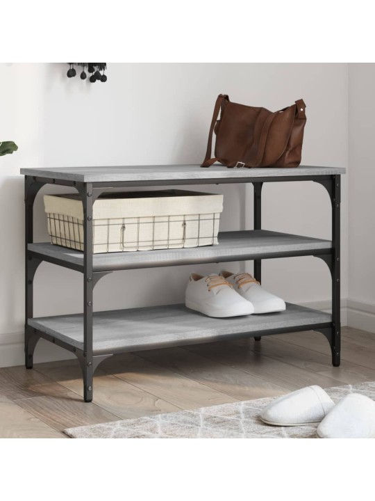 Lavice s botníkem šedá sonoma 70x38,5x49 cm kompozitní dřevo