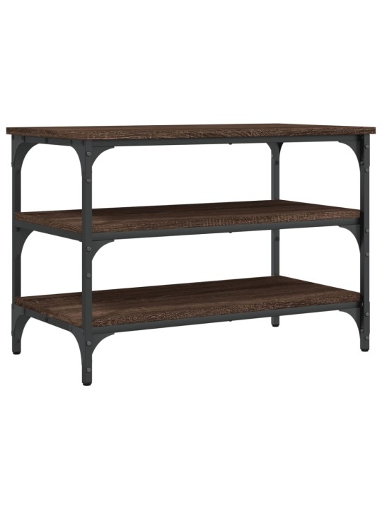 Lavice s botníkem hnědý dub 70 x 38,5 x 49 cm kompozitní dřevo