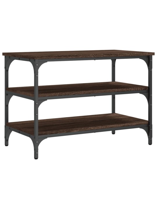 Lavice s botníkem hnědý dub 70 x 38,5 x 49 cm kompozitní dřevo