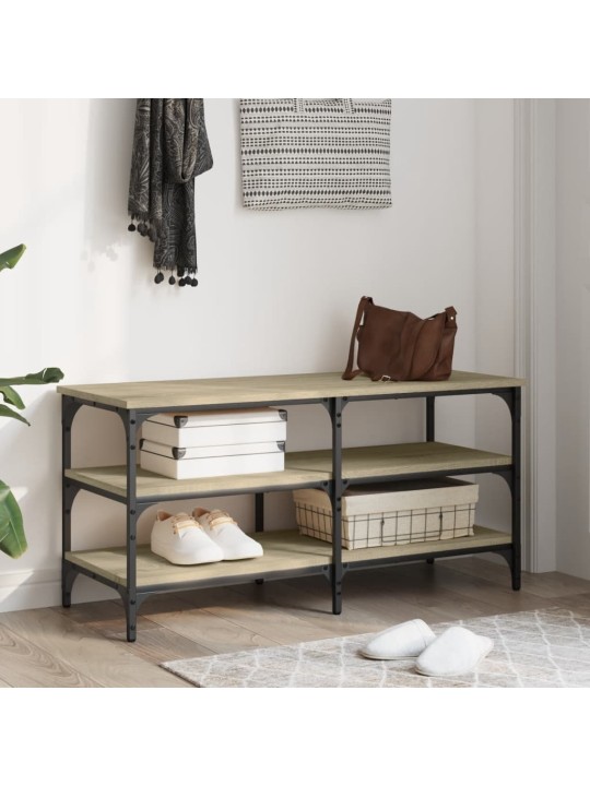 Lavice s botníkem dub sonoma 100x38,5x49 cm kompozitní dřevo