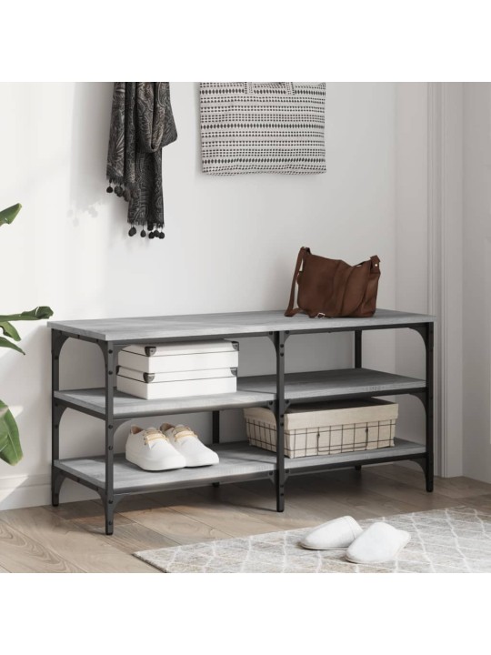 Lavice s botníkem šedá sonoma 100x38,5x49 cm kompozitní dřevo