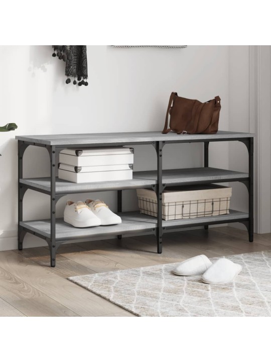 Lavice s botníkem šedá sonoma 100x38,5x49 cm kompozitní dřevo