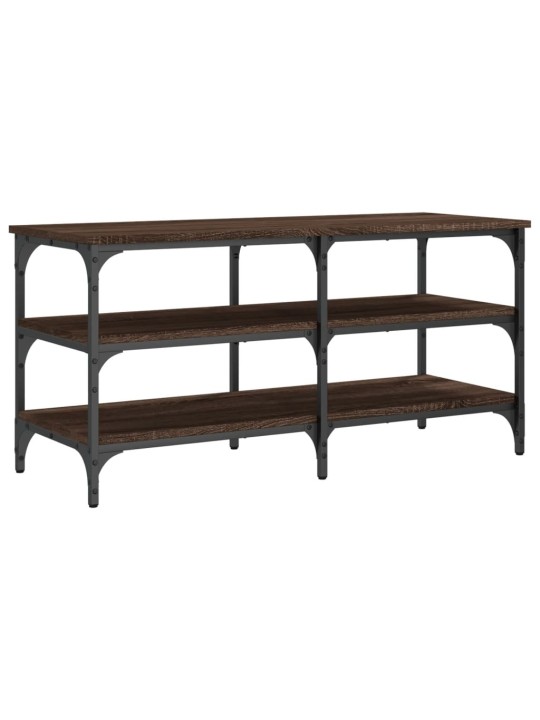 Lavice s botníkem hnědý dub 100 x 38,5 x 49 cm kompozitní dřevo