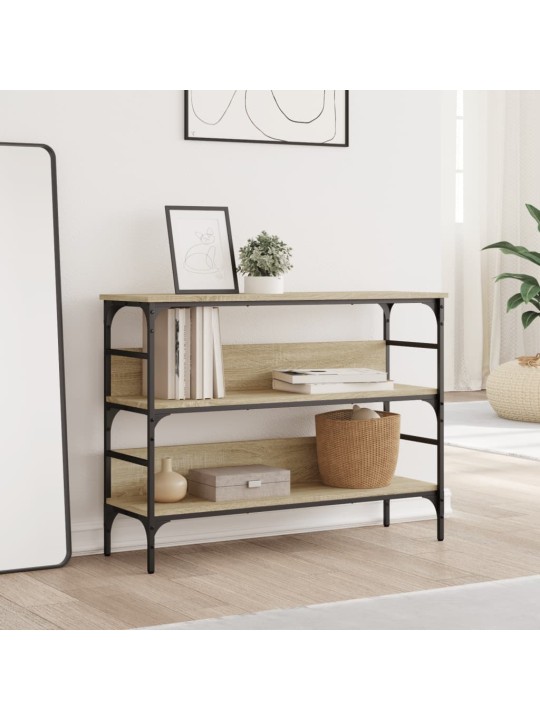 Konzolový stolek dub sonoma 100 x 32 x 75 cm kompozitní dřevo