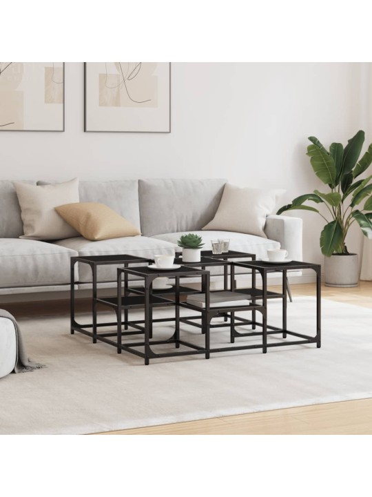 Konferenční stolek černý 91 x 91 x 40 cm kompozitní dřevo