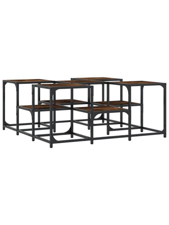 Konferenční stolek kouřový dub 91 x 91 x 40 cm kompozitní dřevo