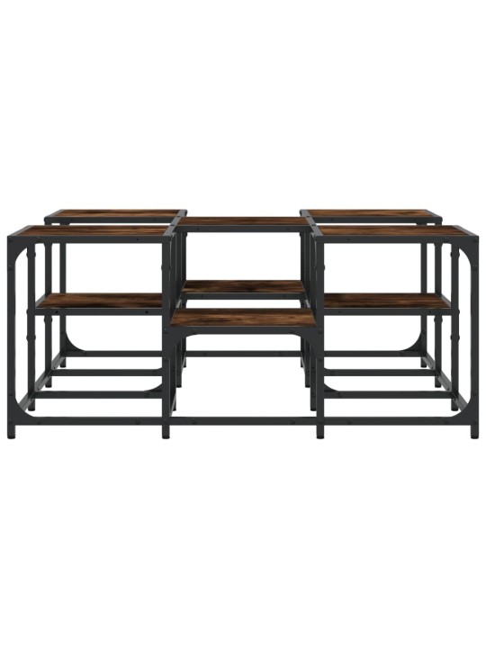 Konferenční stolek kouřový dub 91 x 91 x 40 cm kompozitní dřevo