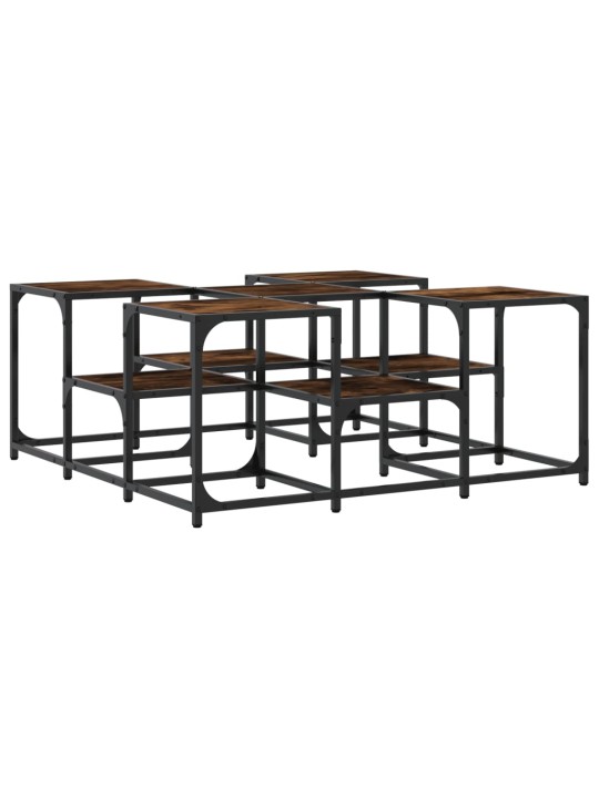 Konferenční stolek kouřový dub 91 x 91 x 40 cm kompozitní dřevo