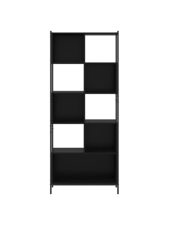 Knihovna černá 72 x 28 x 172 cm kompozitní dřevo