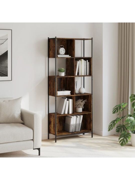 Knihovna kouřový dub 72 x 28 x 172 cm kompozitní dřevo