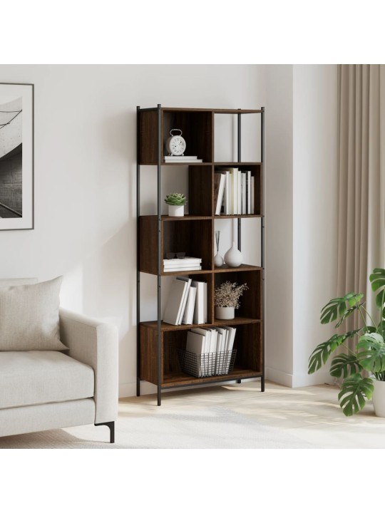 Knihovna hnědý dub 72 x 28 x 172 cm kompozitní dřevo