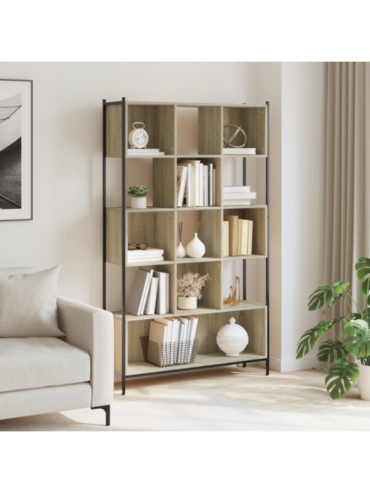 Knihovna dub sonoma 102 x 28 x 172 cm kompozitní dřevo