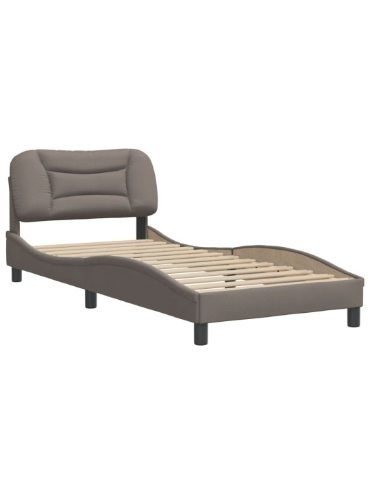 Rám postele bez matrací taupe 80x200 cm textil