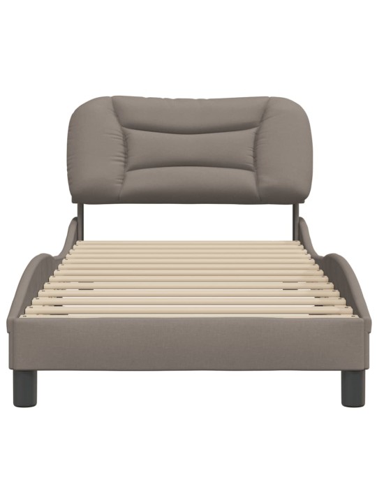 Rám postele bez matrací taupe 80x200 cm textil